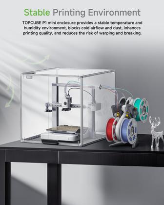 Imagem de Caixa de impressora 3D TopCube para Bambu Lab A1 com luz LED