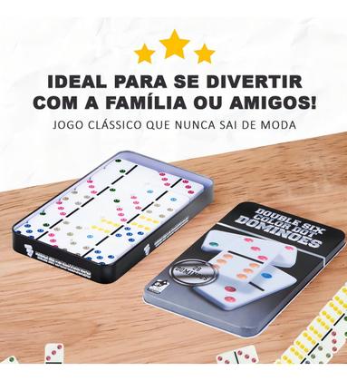 Imagem de Caixa de Jogo de Dominó com 28 Peças Material De alta Qualidade