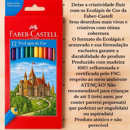 Imagem de Caixa de lapis com 12 cores lvm ecolapis faber- castell
