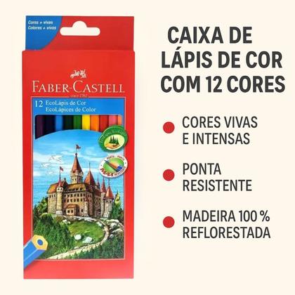 Imagem de Caixa de lapis com 12 cores lvm ecolapis faber- castell
