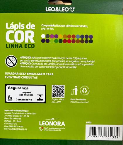 Imagem de Caixa de lápis de cor sextavado - 24 cores Leo&Leo