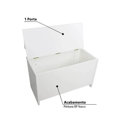 Imagem de Caixa De Lenha Cl 001 Bco - Completa Móveis