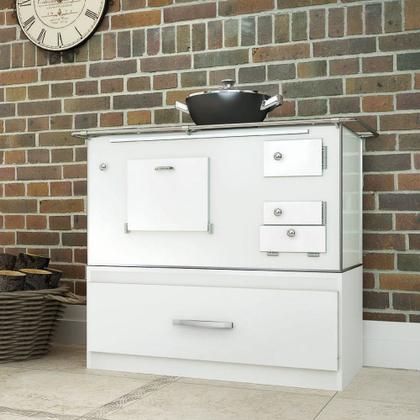 Imagem de Caixa de Lenha Embutida CL N2 Branco - Completa Moveis