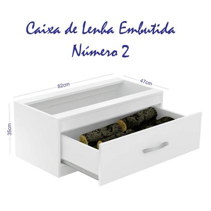 Imagem de Caixa de Lenha Embutida CL N2 Branco - Completa Moveis