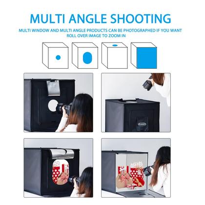 Imagem de Caixa de luz fotográfica ZKEEZM 60x60cm com 240 luzes LED