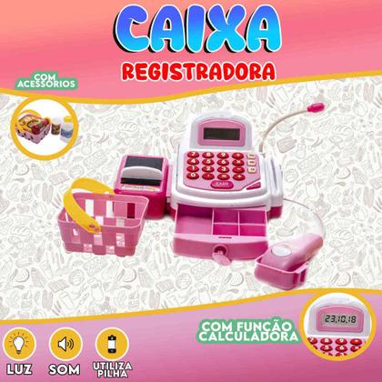 Imagem de Caixa de Mercadinho de Brinquedo Crianças 3 4 5 6 7 anos