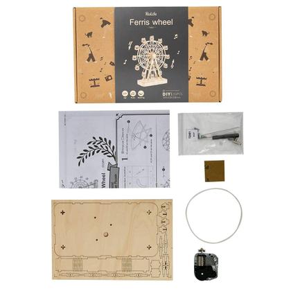 Imagem de Caixa de música de quebra-cabeça de madeira Rolife Machinarium Ferris Wheel