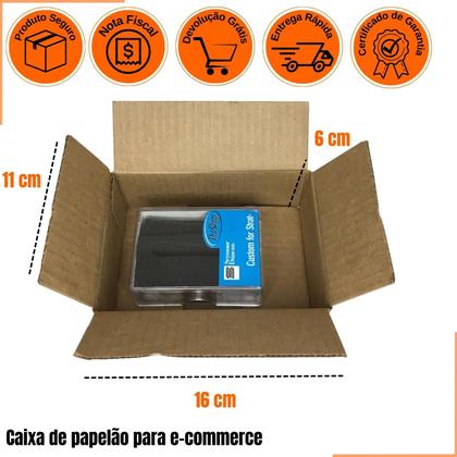 Imagem de Caixa de Papelão Kraft 16x11x6 Forte e Resistente pra Envios de E-commerce  KIT com 100 unidades.