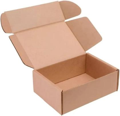 Imagem de Caixa de Papelão para Envio Encaixe Montagem Rápida e Segura Lojas E-commerce 20X13X6-15UN
