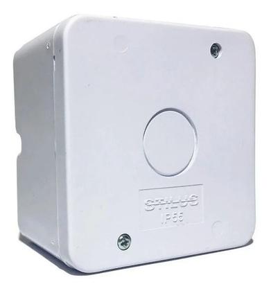 Imagem de Caixa de Passagem Sobrepor Plástica Organizadora Branca Câmera Segurança Cftv de Sobrepor IP66 Kit 4