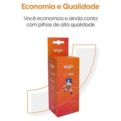 Imagem de Caixa De Pilhas AAA Palito Com 40 Unidades 82342 Elgin