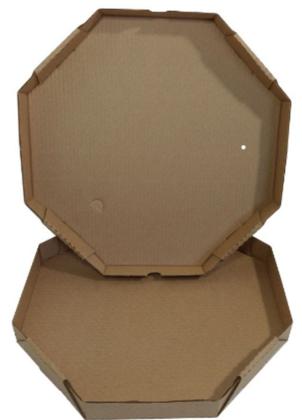 Imagem de Caixa de Pizza Oitavada 35 cm Kraft Lisa 10 unidades