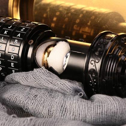 Imagem de Caixa de quebra-cabeça Cryptex Da Vinci Code Mini com compartimentos ocultos