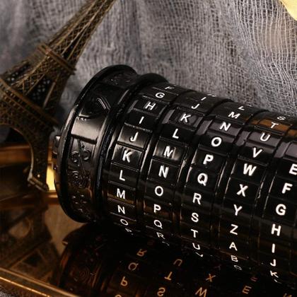 Imagem de Caixa de quebra-cabeça Cryptex Da Vinci Code Mini com compartimentos ocultos