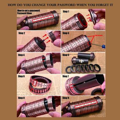 Imagem de Caixa de quebra-cabeça Rainling Cryptex Da Vinci Code Mini com compartimentos