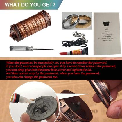 Imagem de Caixa de quebra-cabeça Rainling Cryptex Da Vinci Code Mini com compartimentos