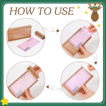 Imagem de Caixa de quebra-cabeça Yilloog Money for Cash Gift ATM com porta-moedas, pacote com 4