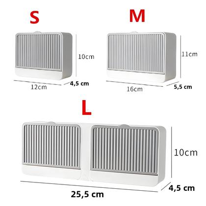 Imagem de Caixa de Sabão de Parede com Tampa e Grelhas Duplas - Rack de Drenagem