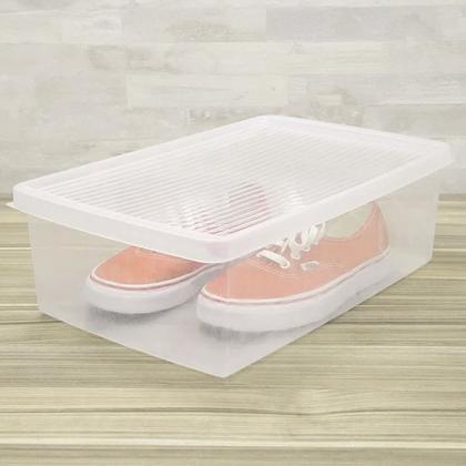 Imagem de Caixa de Sapato Transparente Empilhável Grande Ordene Organizadora 38 a 46 Plástico