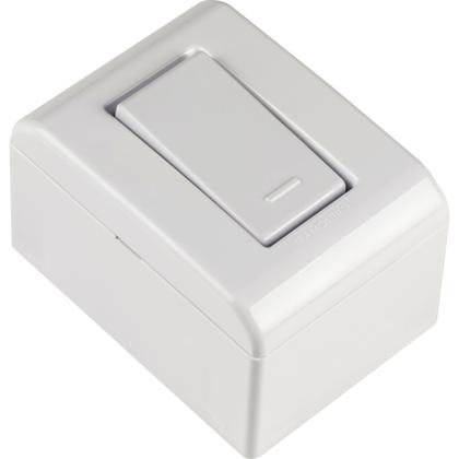 Imagem de Caixa de Sobrepor com 1 Interruptor Simples 10 A 250 V Tramontina LizFlex Branca
