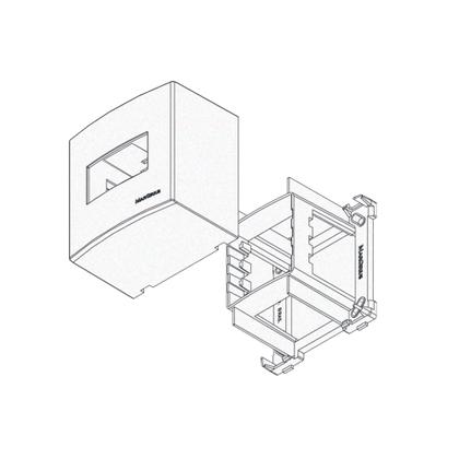 Imagem de Caixa de Sobrepor Preta Sistema X Tomada Vermelha 20A 250V EBONY SLEEK