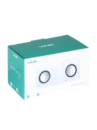 Imagem de Caixa De Som 2.0 Usb 5v 2x 1w Com Controlador De Volume Branca - Vs-01b