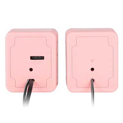 Imagem de Caixa de Som 2.0 USB 5V 2X 1W com Controlador de Volume Rosa - VS-01R