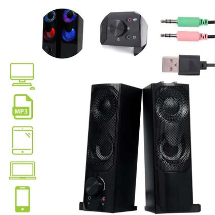 Imagem de Caixa De Som 2 Em 1 RGB SoundBar USB Gamer