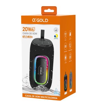 Imagem de Caixa De Som A'gold Led Portátil Alça  Sem Fio Bluetooth SM-10