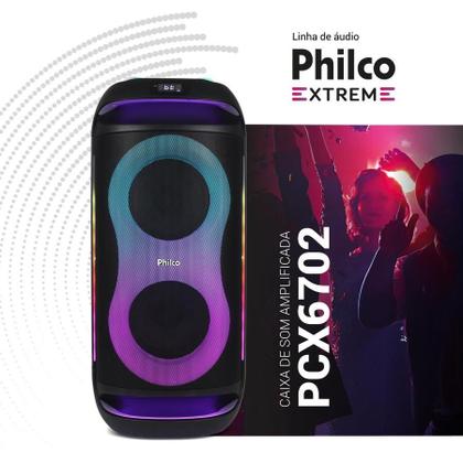 Caixa De Som Acústica Amplificada Philco Pcx6702 Led Bluetooth