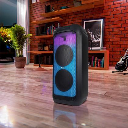 Imagem de Caixa de Som Acústica Philco PCX10101, 2000W RMS, Bateria Interna (até 20h), Bluetooth e TWS, Preto - 56603810