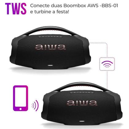 Imagem de Caixa De Som Aiwa Boombox AWS-BBS01B Preto Bivolt