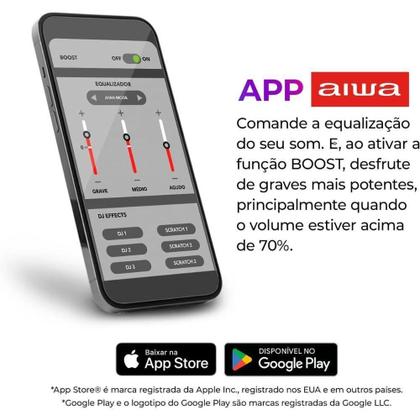 Imagem de Caixa De Som Aiwa Boombox AWS-BBS01B Preto Bivolt