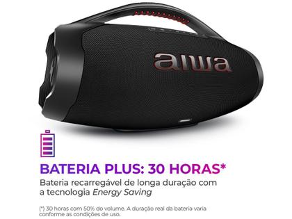 Imagem de Caixa de Som Aiwa Boombox Plus AWS-BBS-01-B Bluetooth Amplificada 200W USB