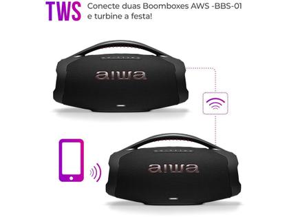 Imagem de Caixa de Som Aiwa Boombox Plus AWS-BBS-01-B Bluetooth Amplificada 200W USB