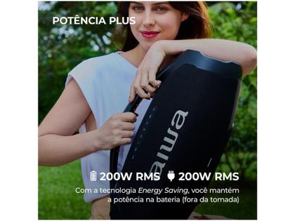 Imagem de Caixa de Som Aiwa Boombox Plus AWS-BBS-01-B Bluetooth Amplificada 200W USB