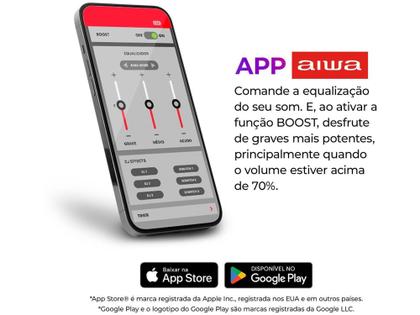 Imagem de Caixa de Som Aiwa Boombox Plus AWS-BBS-01-B Bluetooth Amplificada 200W USB