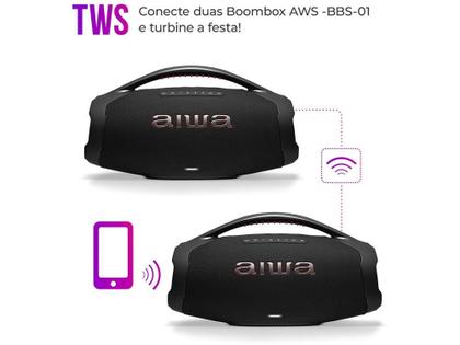 Imagem de Caixa de Som Aiwa Boombox Plus AWS-BBS-01-B Bluetooth Amplificada 200W USB
