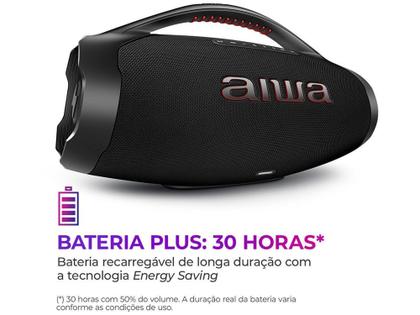 Imagem de Caixa de Som Aiwa Boombox Plus AWS-BBS-01-B Bluetooth Amplificada 200W USB