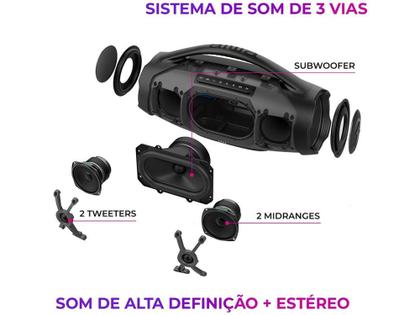 Imagem de Caixa de Som Aiwa Boombox Plus AWS-BBS-01-B Bluetooth Amplificada 200W USB