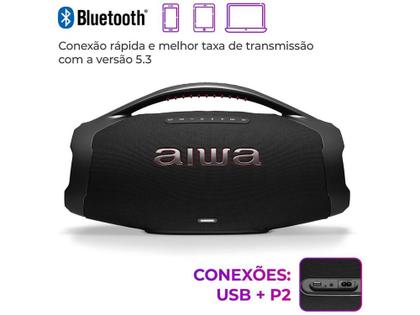 Imagem de Caixa de Som Aiwa Boombox Plus AWS-BBS-01-B Bluetooth Amplificada 200W USB