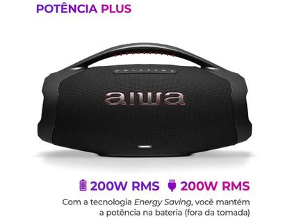 Imagem de Caixa de Som Aiwa Boombox Plus AWS-BBS-01-B Bluetooth Amplificada 200W USB