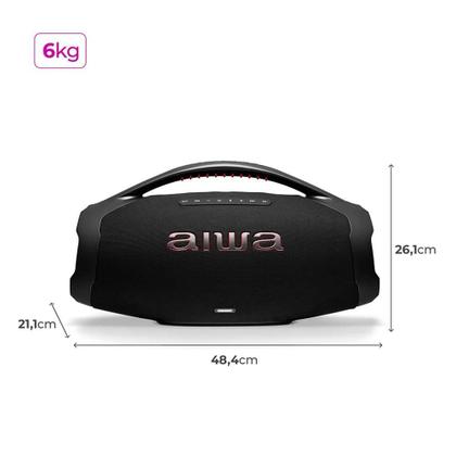 Imagem de Caixa de Som Aiwa Boombox Plus BBS-01-B, Bluetooth, 200W RMS, IP66, 30 Horas de Bateria, Preto - 4899-01