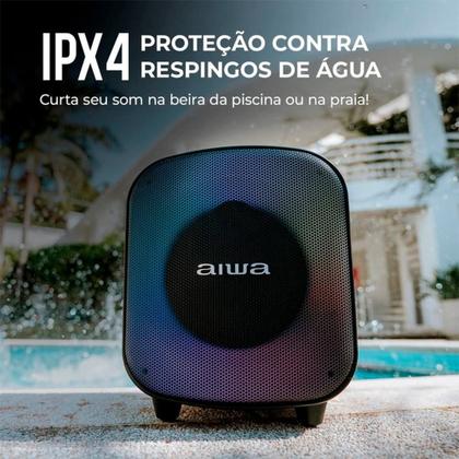 Imagem de Caixa De Som AIWA Party Box Bivolt, RGB, Bluetooth 5.3, Preto - AWS-PB-07