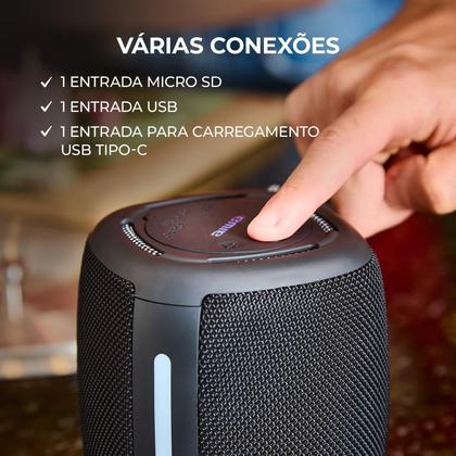 Imagem de Caixa de Som Aiwa Speaker 15w Ipx4 - Aws-sp-03-b Preto