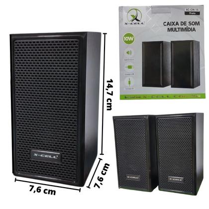 Imagem de Caixa de Som Ajuste Usb P2 Computador 10w Amplificada 3.5 mm