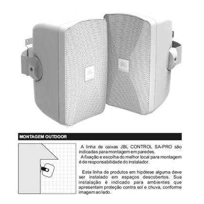 Imagem de Caixa de Som Ambiente JBL Control SA-5 Pro 80W Par Branco