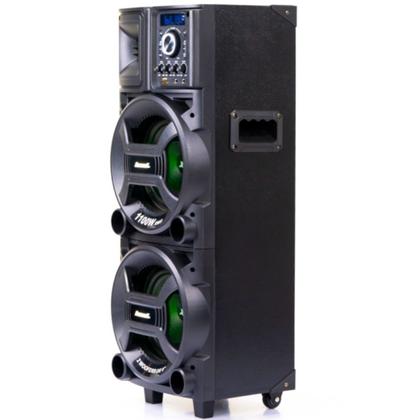 Imagem de Caixa de som amplificada 1100W RMS com 2 Woofers 8" Luz Led e Bluetooth - Black ACA 1101 (110V/220V)