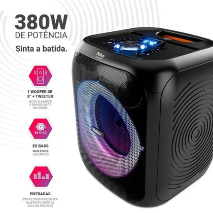 Imagem de Caixa de Som Amplificada Philco PCX4800, 380W, Flash Lights - 56603792