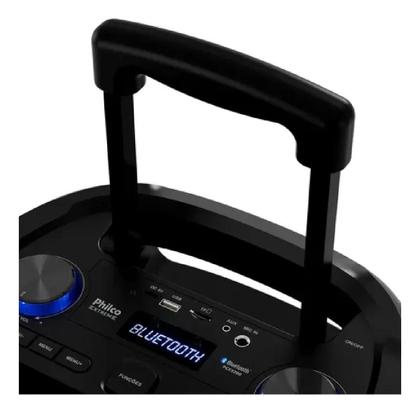 Imagem de Caixa De Som Amplificada Philco Pcx5200 600w Bluetooth Flash Led Com Alça Entrada Aux Usb Microfone Cartão Micro Sd BivoltPret